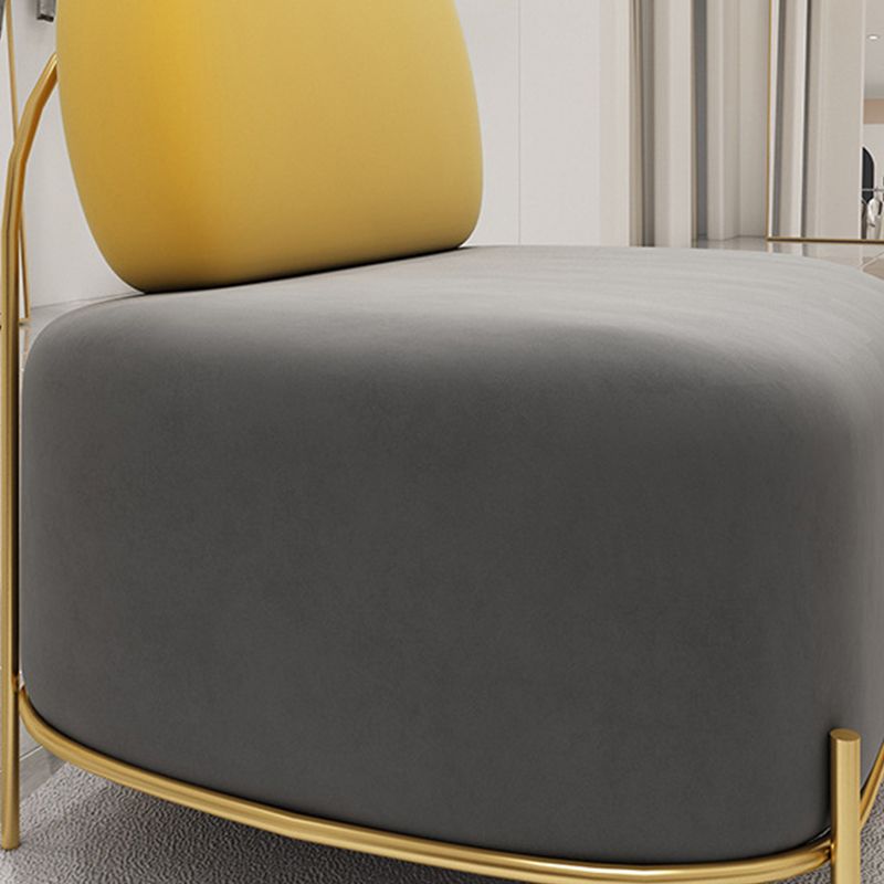 Armless Contemporary Sofa Velvet Tight Back for Apartment Sofa