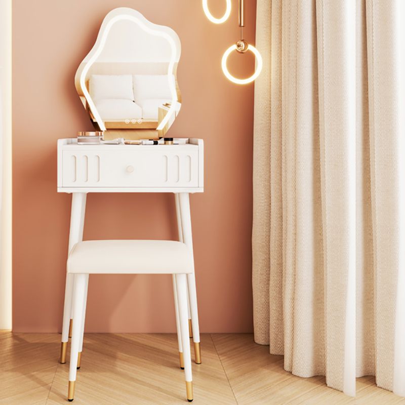 15" Wide Contemporary Make-up Vanity Wooden White Dressing Table
