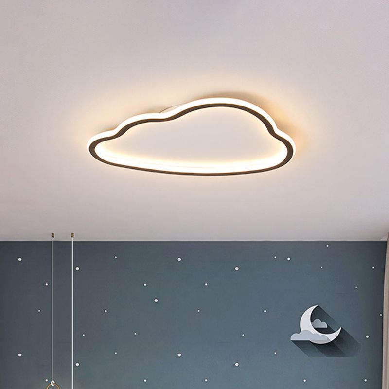 Nuage Acrylique Ceiling Fixture Contemporaine Coque blanche Flush blanche pour la chambre