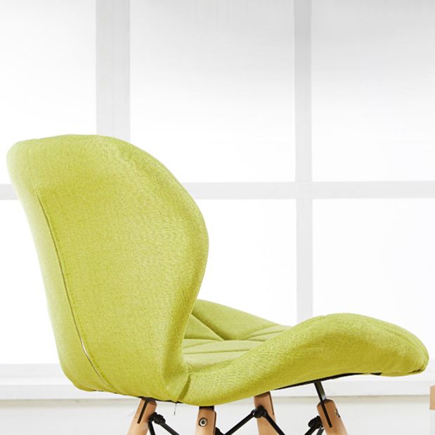 Home Scandinavian Side Chair Wood Upholstered Wingback Dining Room Chair