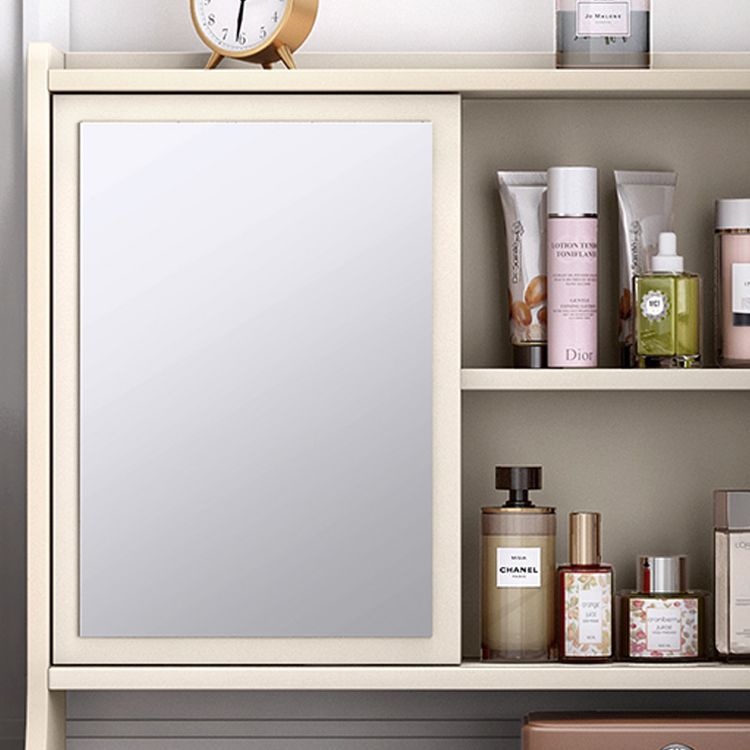 Glam 3-Drawer Solid Color Wooden Vanity with and Mirror Dressing Table