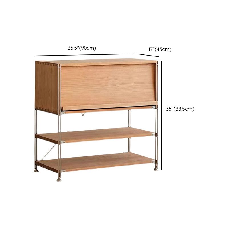 1 Door Storage Cabinet, Modern Rectangular Wooden Cabinet, 35.4"W x 16.9"L x 34.8"H