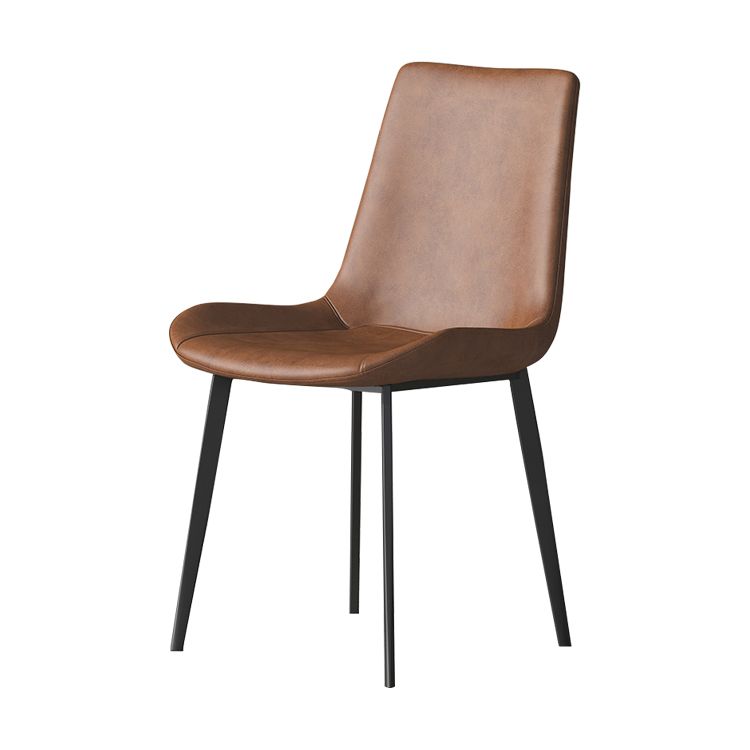 Chaise de salle à manger industrielle en métal, finition métallique, chaise de salle à manger Parsons