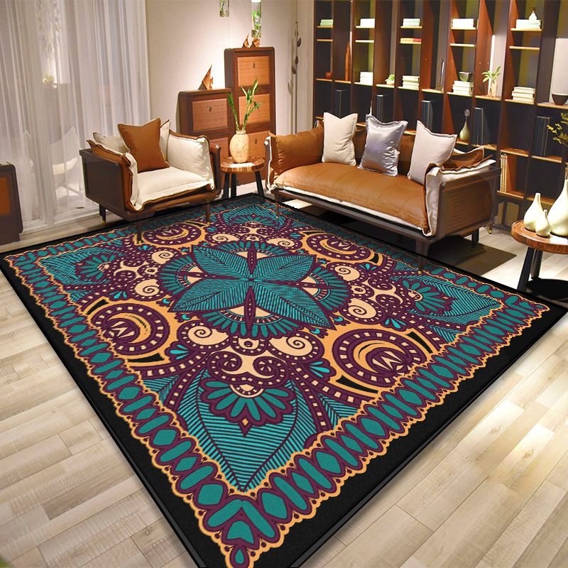 Leute Paisley gedruckter Teppich Multi-Farb-Oriental-Teppich Synthetikmaschinenwaschbar Färbung resistent
