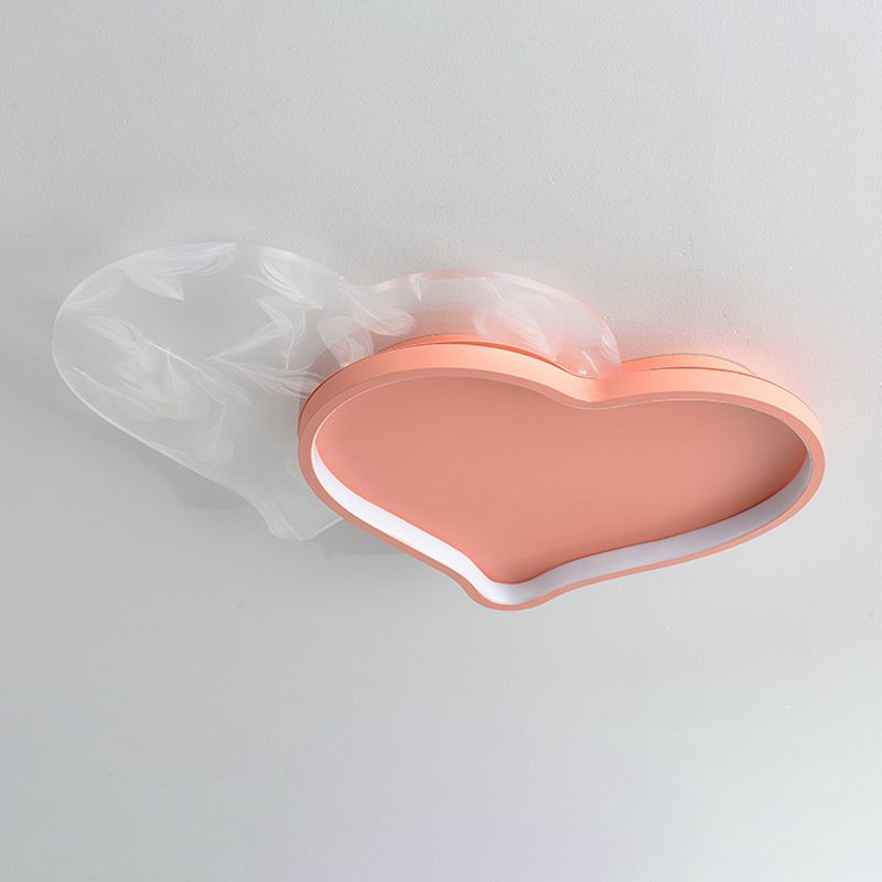 Herz-Unterputz-Deckenleuchte aus Acryl, moderne Einfachheit, Unterputz-Deckenleuchte für Wohnzimmer