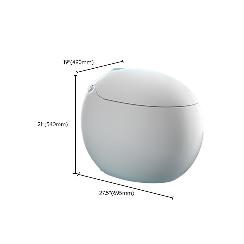 White Round Floor Mount Bidet Antimicrobial Floor Standing Bidet