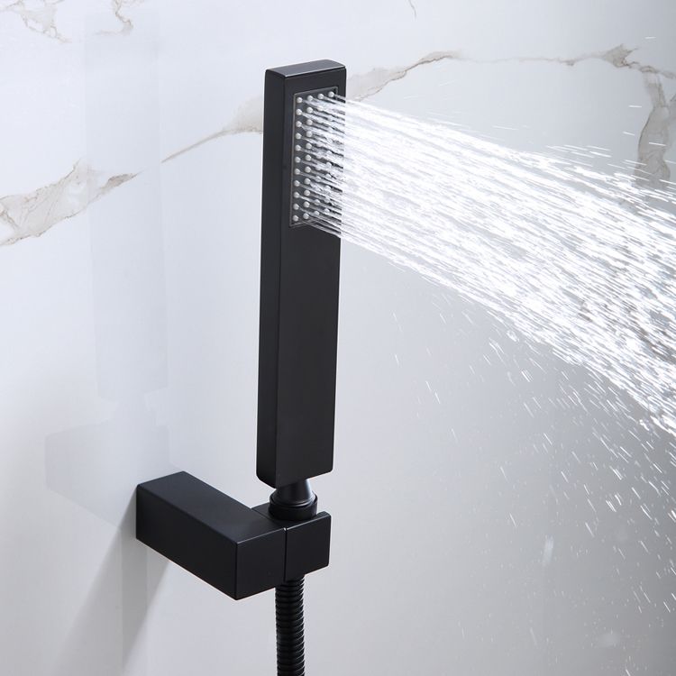 Modern Bathtub Faucet Copper Lever Handles Waterfall Wall Mounted Tub Faucet Trim