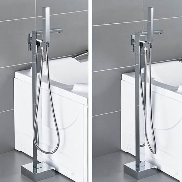 Contemporary Style Freestanding Bathtub Faucet Floor Mounted Freestanding Tub Filler