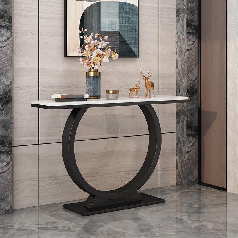 Glam Console Accent Table Antique Finish Sofa Console Table with Shelf