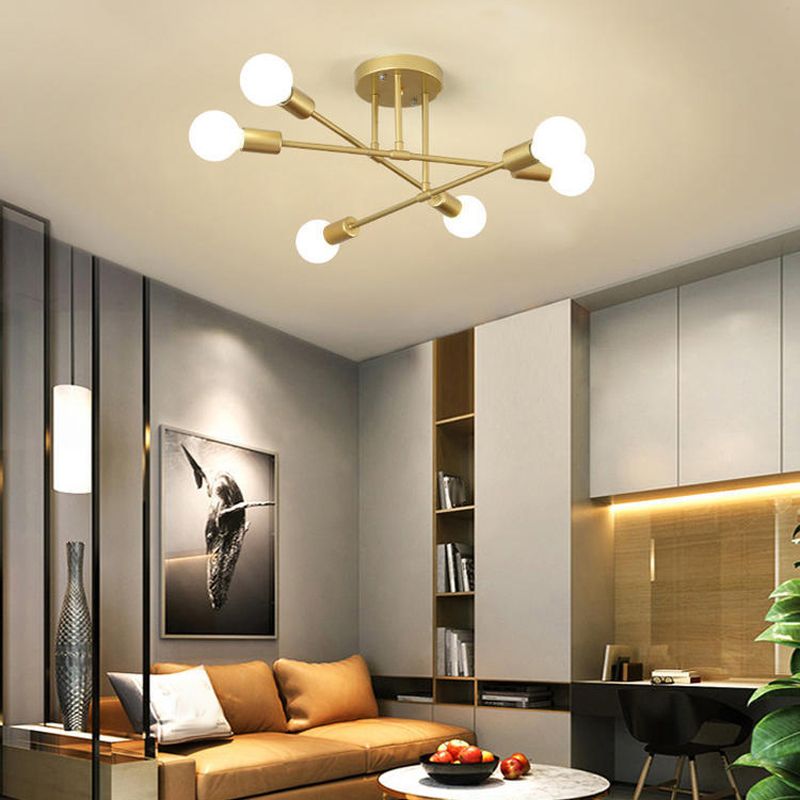 Modern Flush Mount Ceiling Light 6 Light Fixture Flush Mount Lamp for Dining Room
