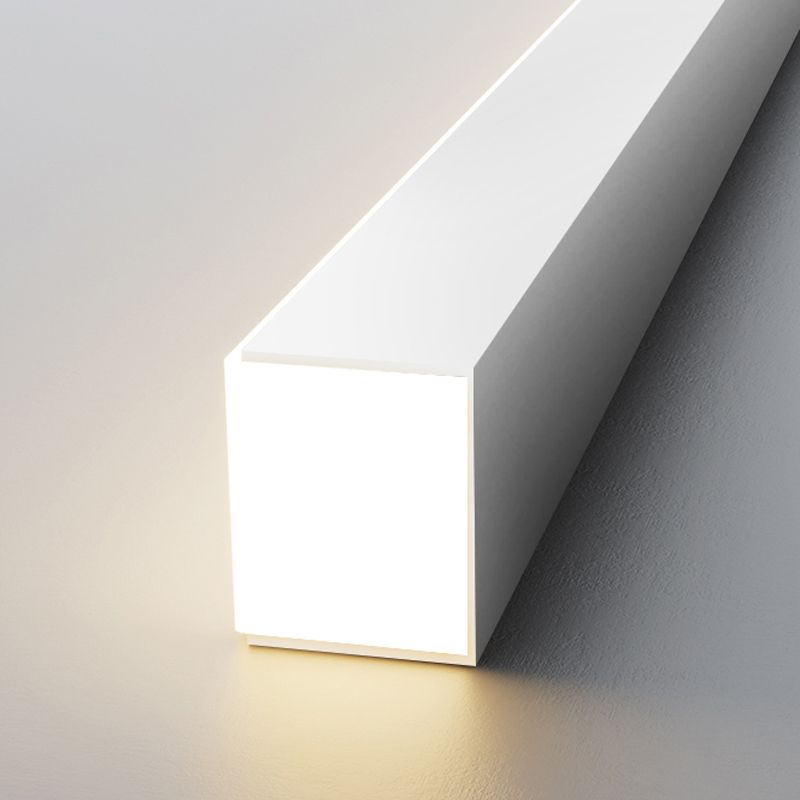 White LED Island Light Modern Island Hanging Light with Acrylic Shade for Living Room