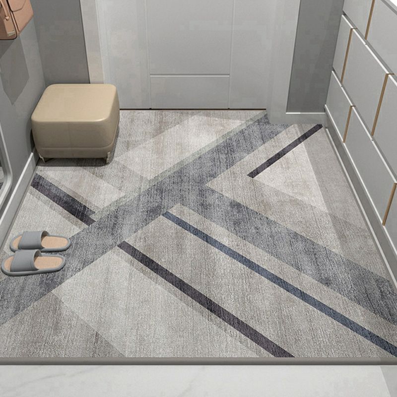Rectangle Geometric Printed Modern Adults Non-Slip Backing Area Carpet