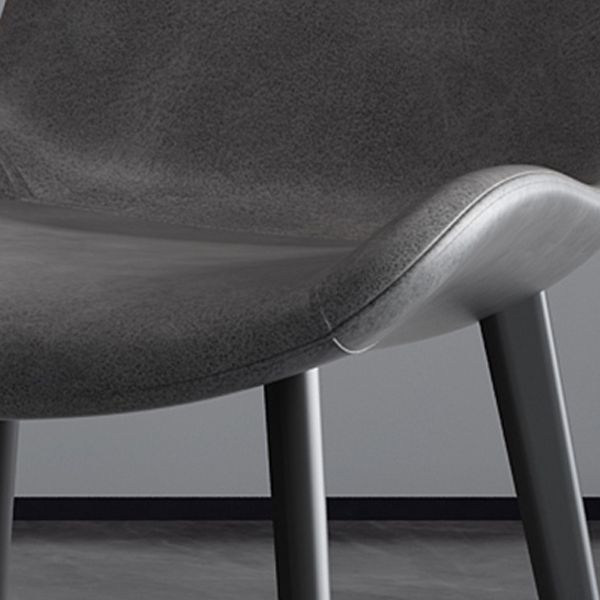 Silla de comedor estilo moderno, sillas sin brazos con patas de metal para cocina