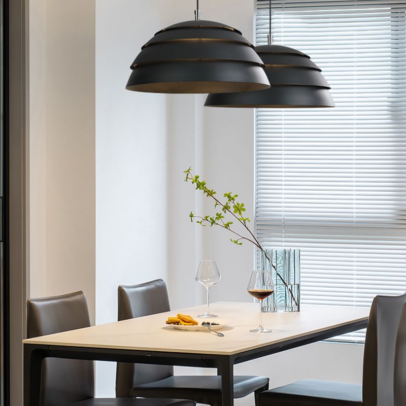 1 Light Bowl Shade Hanging Light Fixture Living Room Bedroom Modern Simple Pendant Light