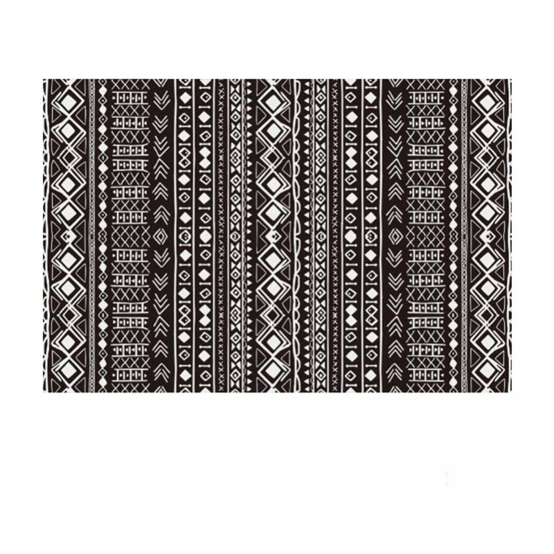 Bohemian Southwestern Print Rug Polyester Indoor Carpet Non-Slip Backing Area Rug for Living Room