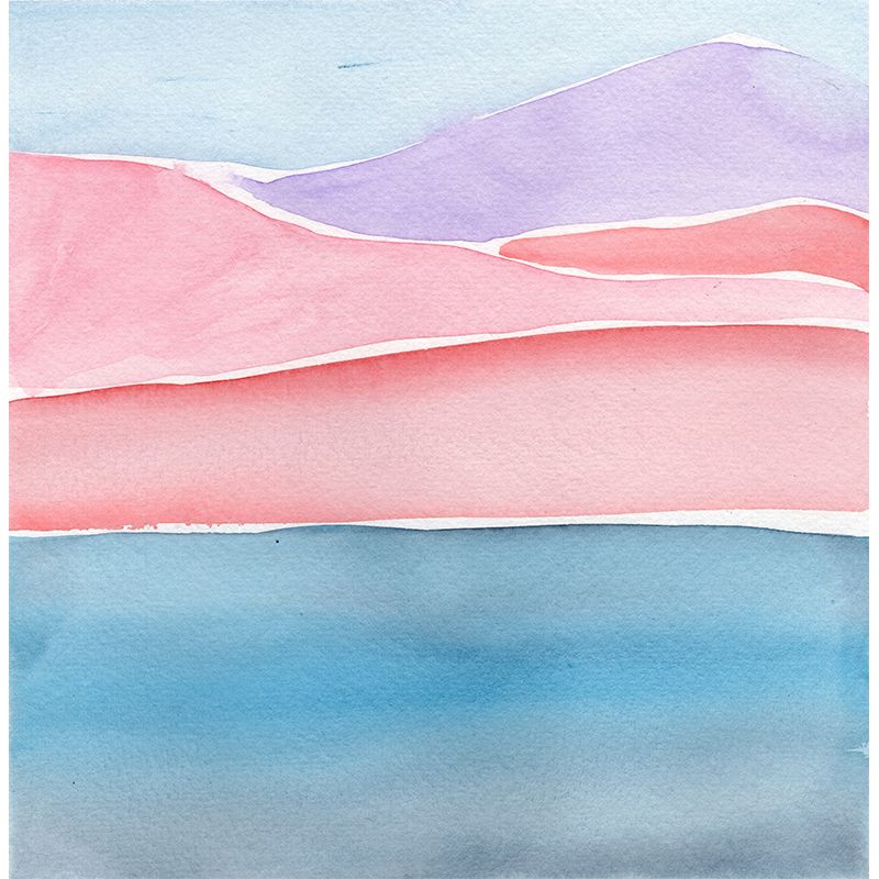 Environment Friendly Mural Wallpaper Abstract Watercolor Illustration Indoor Wall Mural