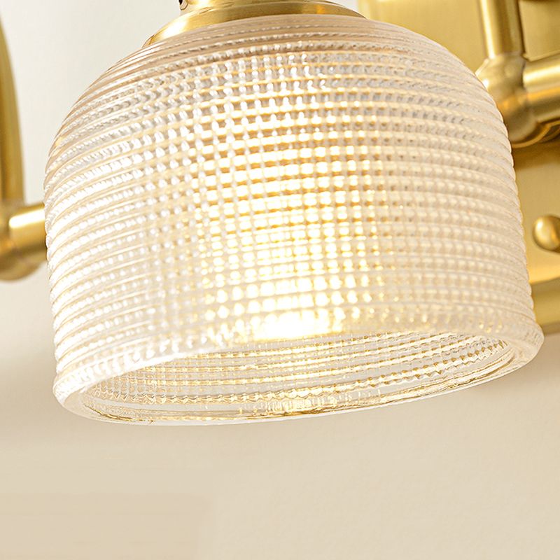 Postmodern Dome Vanity Sconce Lights Prismatic Glass Wall Mount Light Fixture for Bathroom