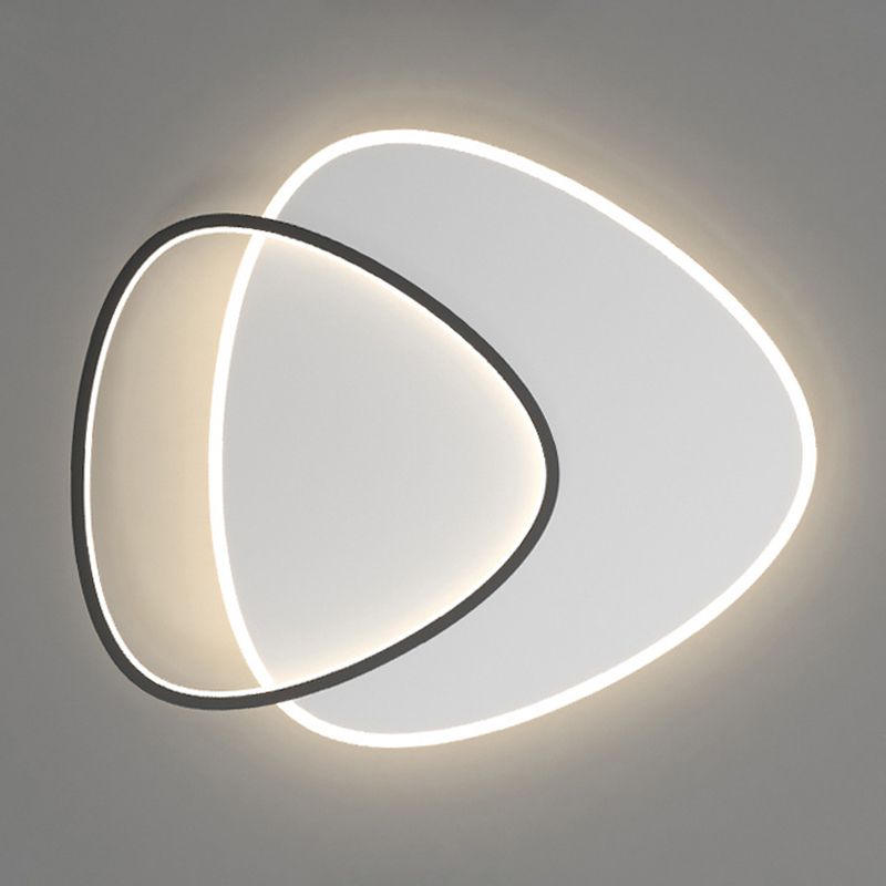Minimalist Triangle Ceiling Light Fixture Acrylic LED Bedroom Flush Mount Ceiling Fixture