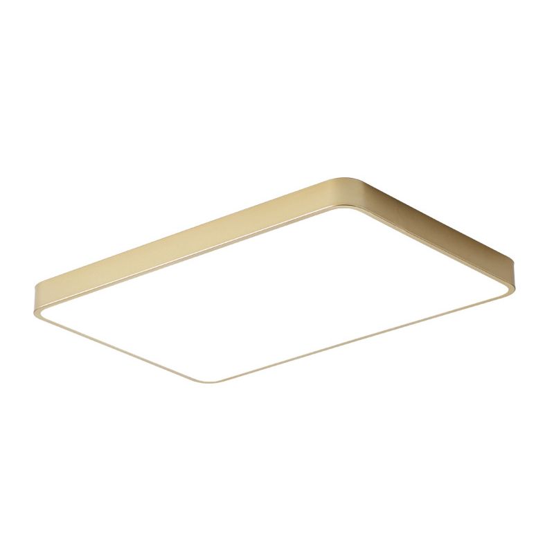 Minimalist LED Flush Mount Ceiling Light Golden Geometry Ceiling Lamp with Acrylic Shade