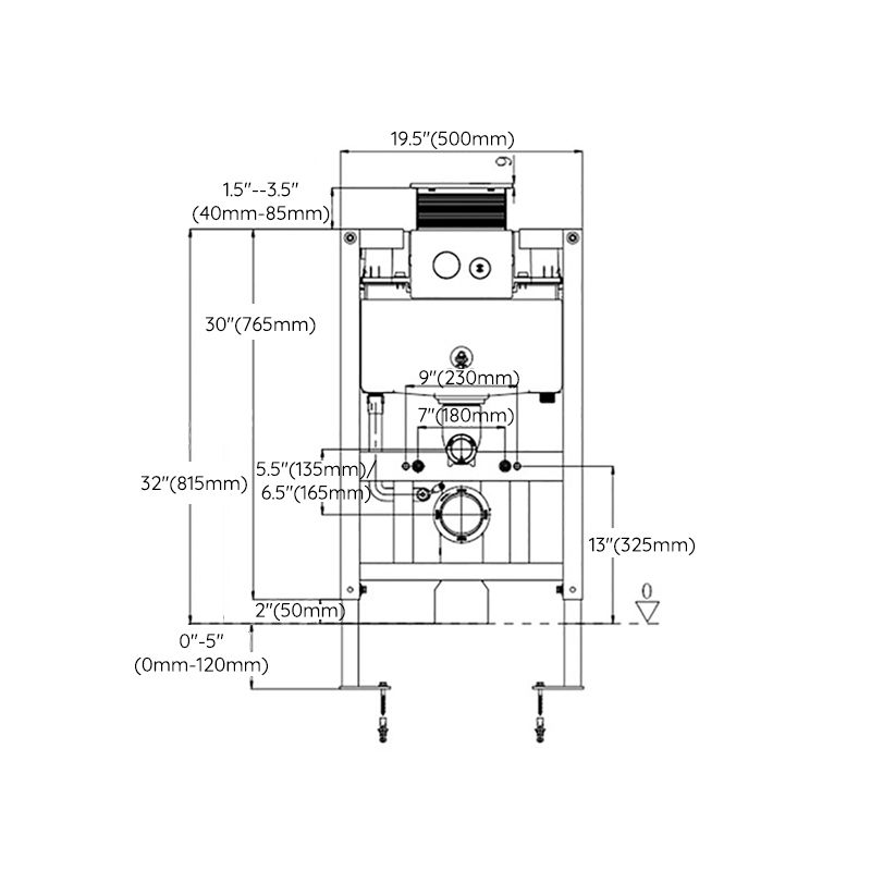 Modern Wall Hung Toilet Bowl 1-Piece Urine Toilet with Seat for Washroom