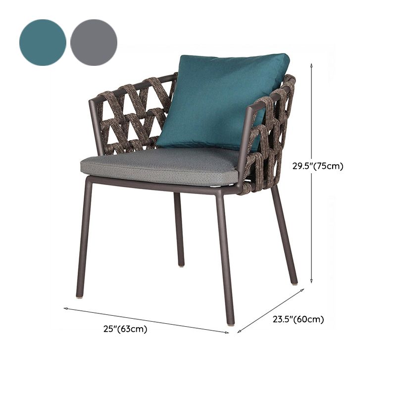 Boho Style 1/3/5/7 Pieces Metal Dining Set Wood Dining Table Set for Outdoor