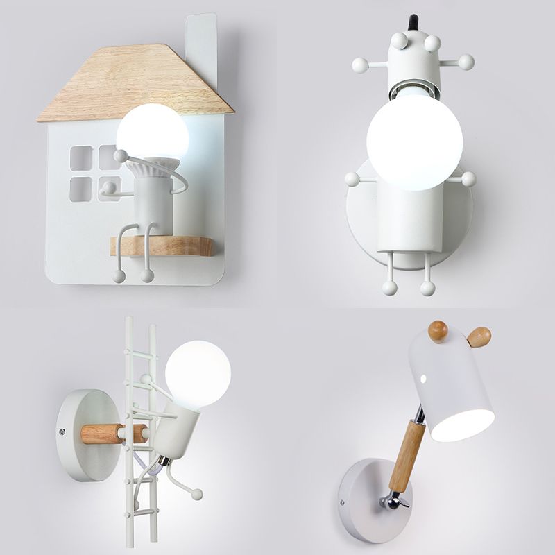 Light Aibture a monte della parete in metallo semplice stile moderno 1 luce da parete interno a parete