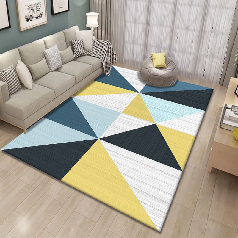 Black Minimalist Rug Blending Graphic Rug Washable Indoor Rug for Drawing Room