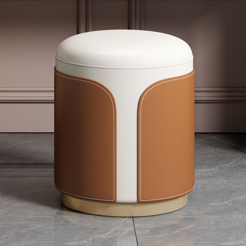 Glam Style Stone Top Dressing Table for Bedroom Orange Vanity Set