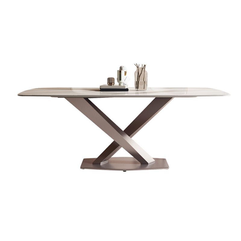 Sintered Stone Dining Table Sets 1/2/4/5/7 Pieces Modern Table Fuax Leather Chairs