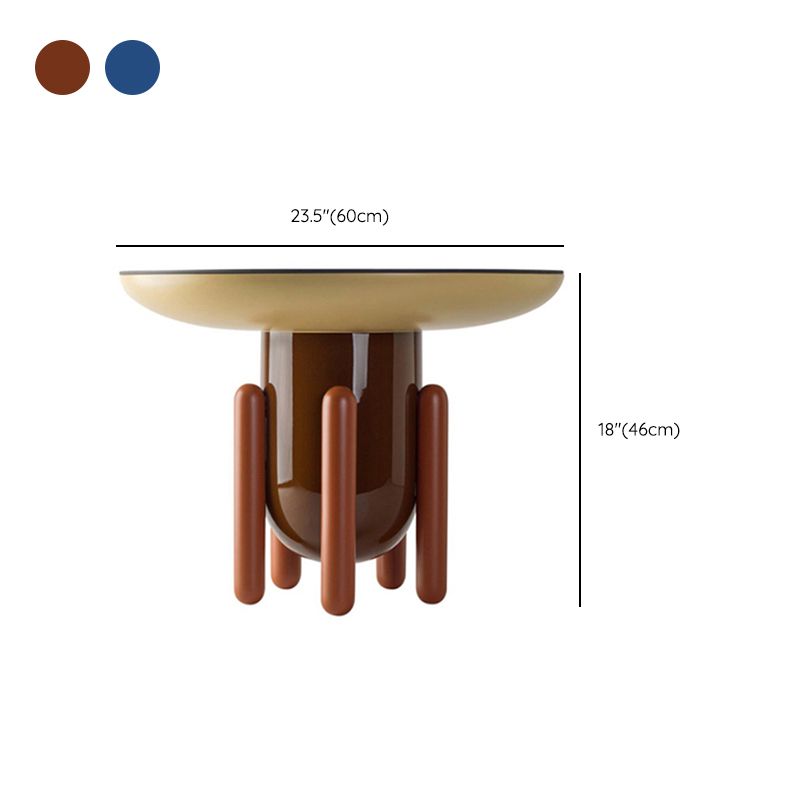 Scandinavian Round Coffee Table Abstract Base Cocktail Table