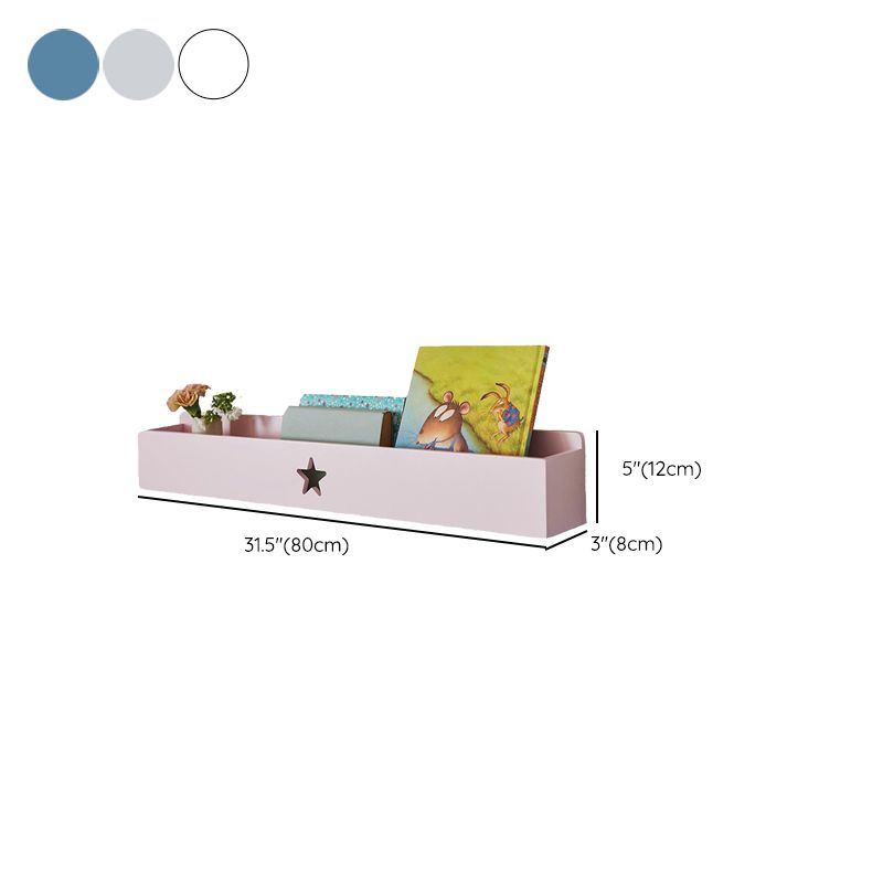 Engineered Wood Contemporary Bookshelf Floating Closed Back Bookcase