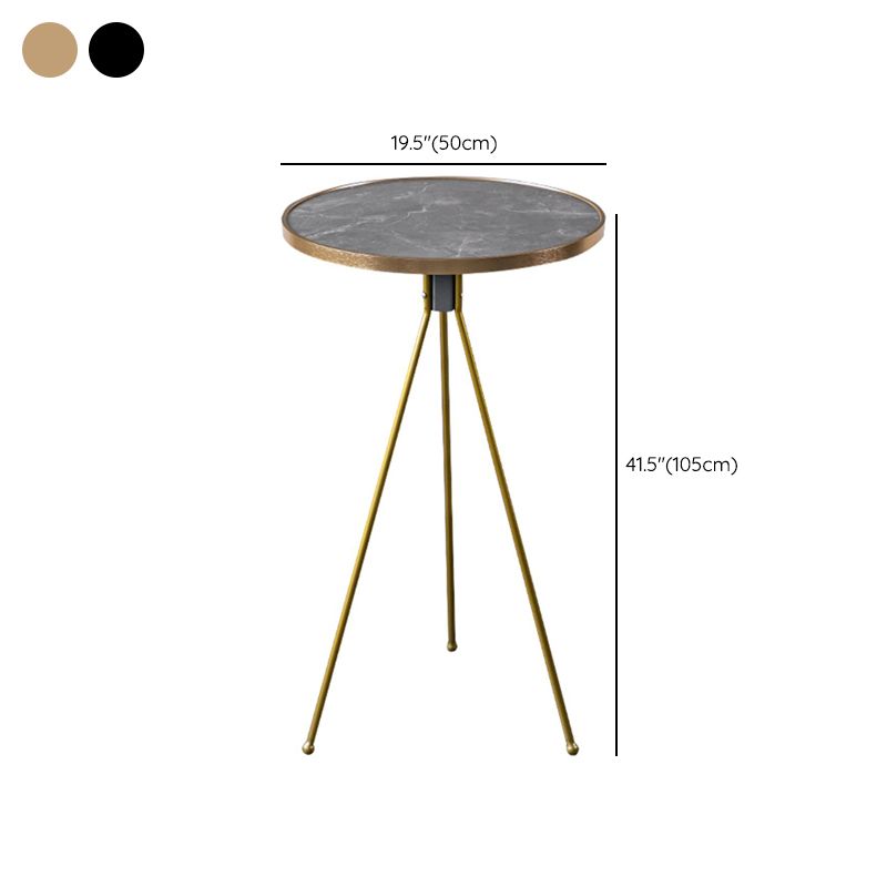 Modern Round Bar Table Artificial Wood Table Metal Base for Balcony