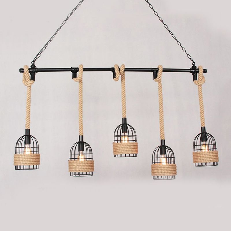 Industrial Style Cage Island Pendants Metal Pendant Lights for Dining Room