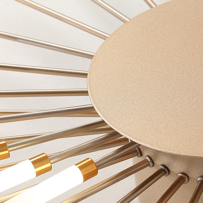 Modern Simplicity LED Semi Flush Mount Lacquered Metal Linear Ceiling Light with Acrylic Shade