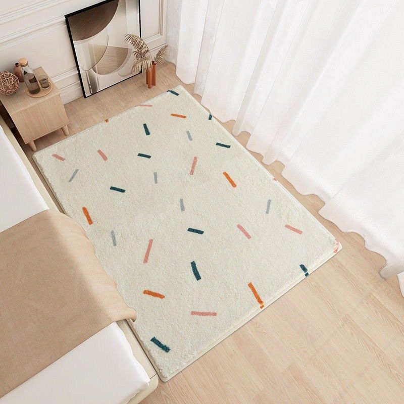 Trendy Graffiti Pattern Carpet Polyester Rug Non-Slip Backing Area Rug for Living Room
