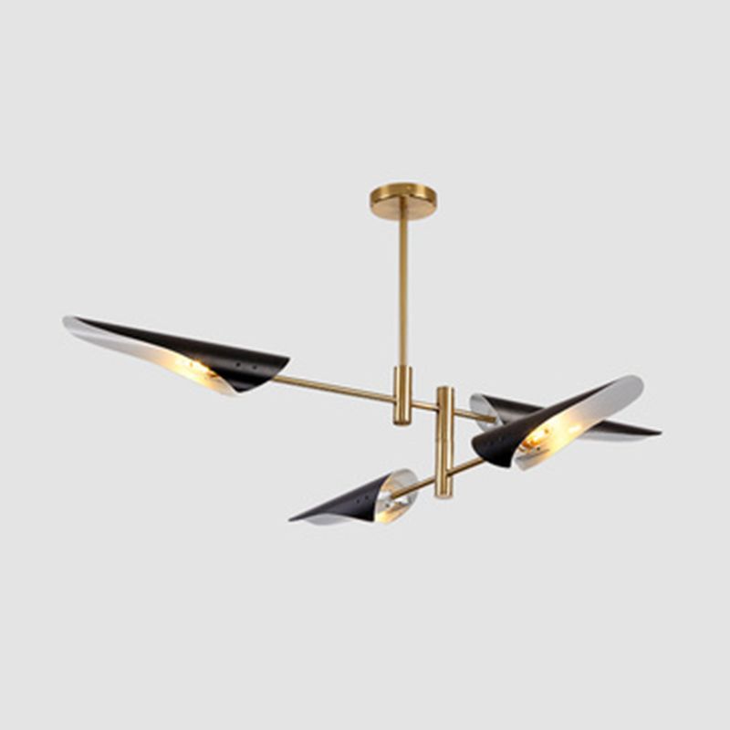 Metal de black metal moderno accesorios de iluminación de sputnik luces colgantes para sala de estar