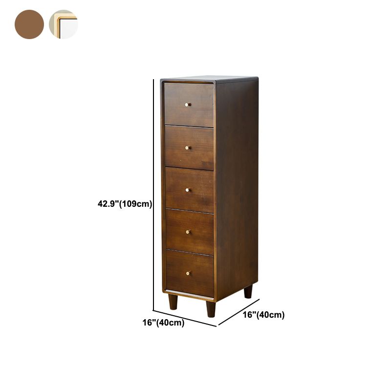 Modern Wooden Accent Chest 42.91" H Pine Chest with 5 Drawers