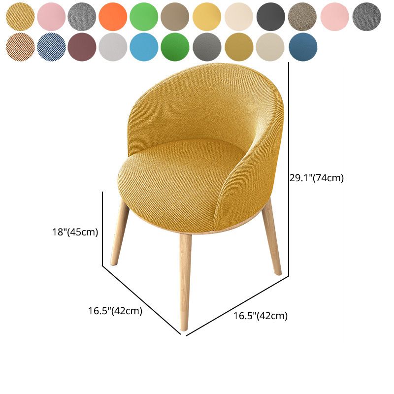 Glam Style Parsons Arm Chair Indoor Dining Chair with Metal Base