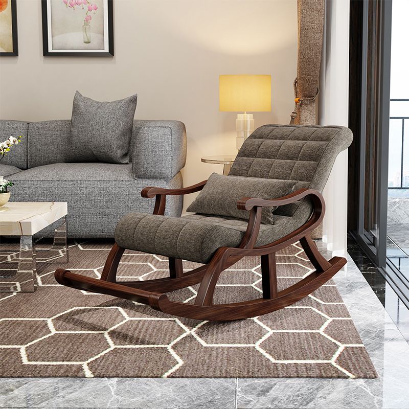 26.37" L x 59.05" W x 31.49" H Accent Chair Solid Wood Tufted Lounge Chair