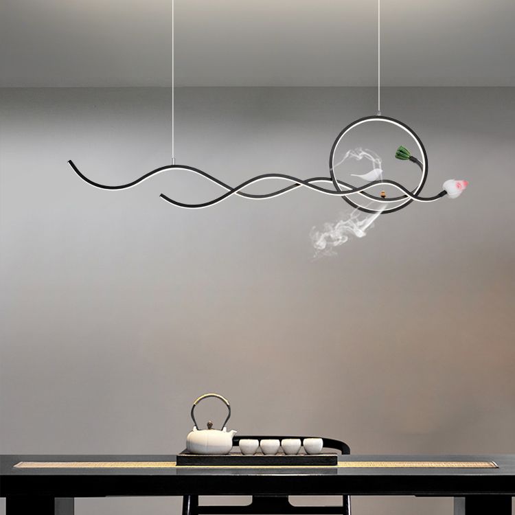 Modern Island Lighting Resin 3-Light Chandelier Light Fixture for Office