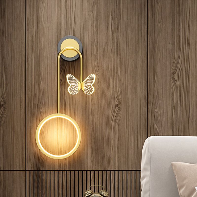 Modern Wall Mount Light Fixture 2 Light Wall Light Sconce in Gold for Dining Room