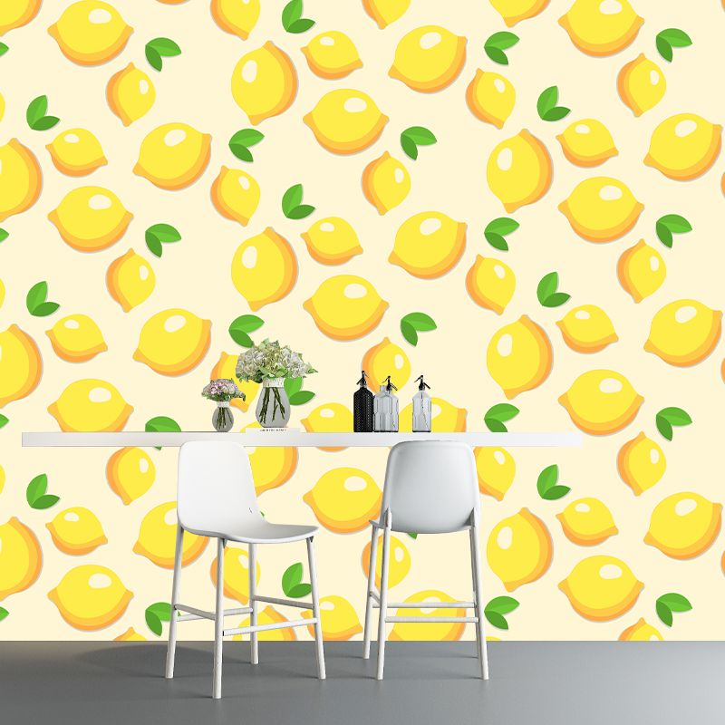 Fruit Illustration Mural Wallpaper Environment Friendly Living Room Wall Mural