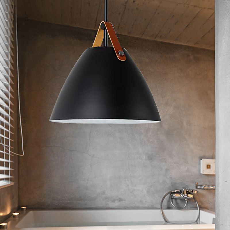 Estilo nórdico Curvado Coolie Coste Lámpara de aluminio Lámpara de aluminio en negro/azul/gris/rosa/blanco para el comedor