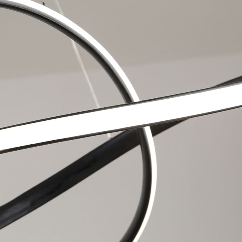 Estilo moderno forma espiral arenniier de metal 1 lámpara de lámpara de luz luz