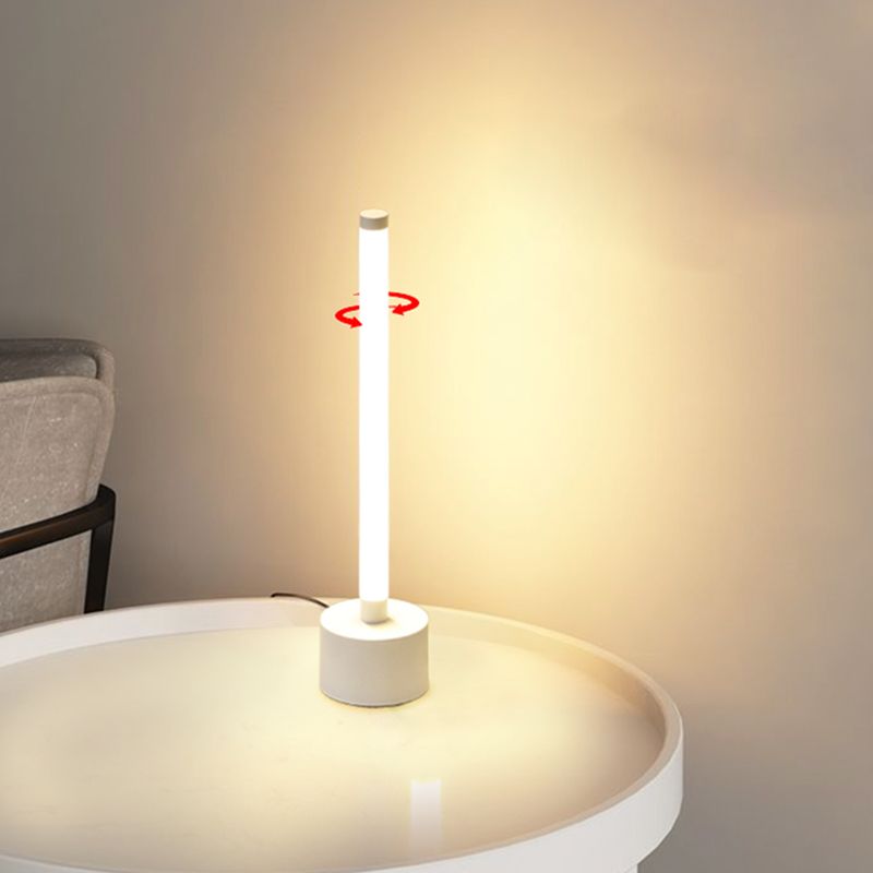 Semplice lampada da comodino a LED tubolare a LED lampada da comodino acrilico con interruttore on-off