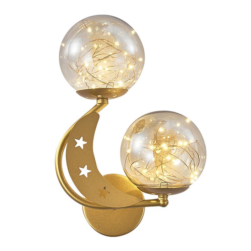 Star & Moon Modeling Metal LED Wall Lamp LED Lights String Nordic Home Decorative Lighting Fixture