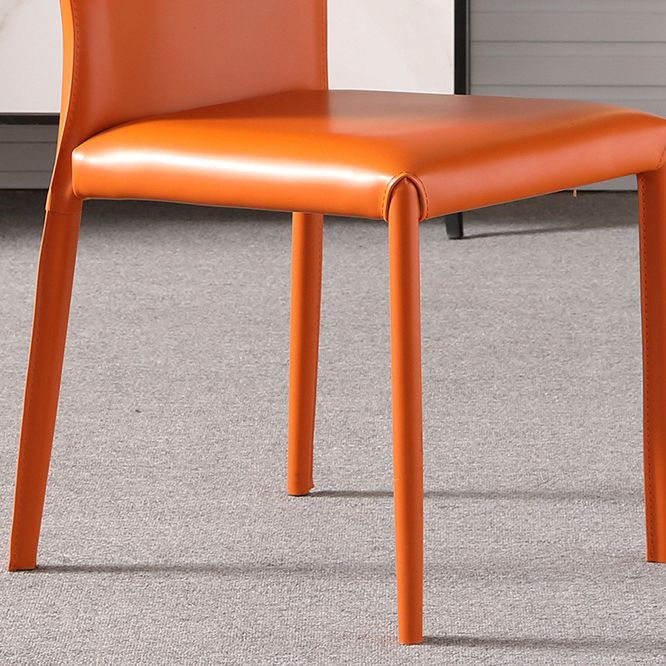 Contemporary Upholstered Armless Chair Kitchen Wingback Dining Chair