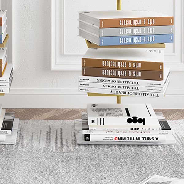 Contemporary Style Bookshelf Invisible Open Back Bookcase for Home and Office