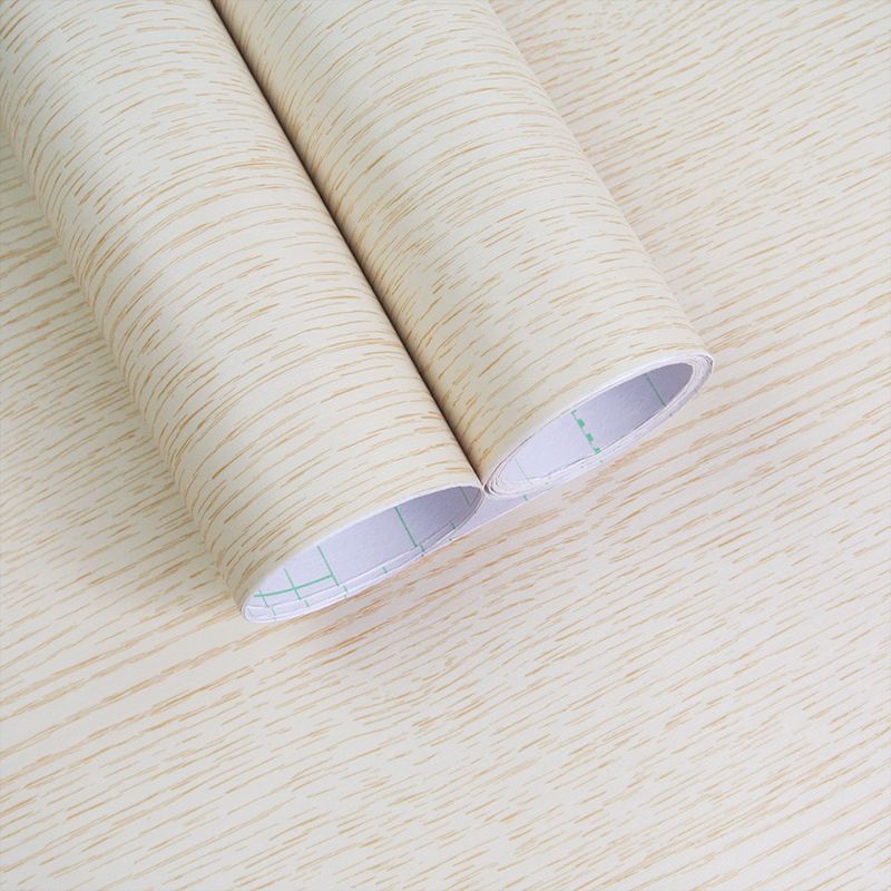 Faux Wood Wallpaper Roll Peel and Paste Industrial Living Room Wall Decor, 6.5 sq-ft