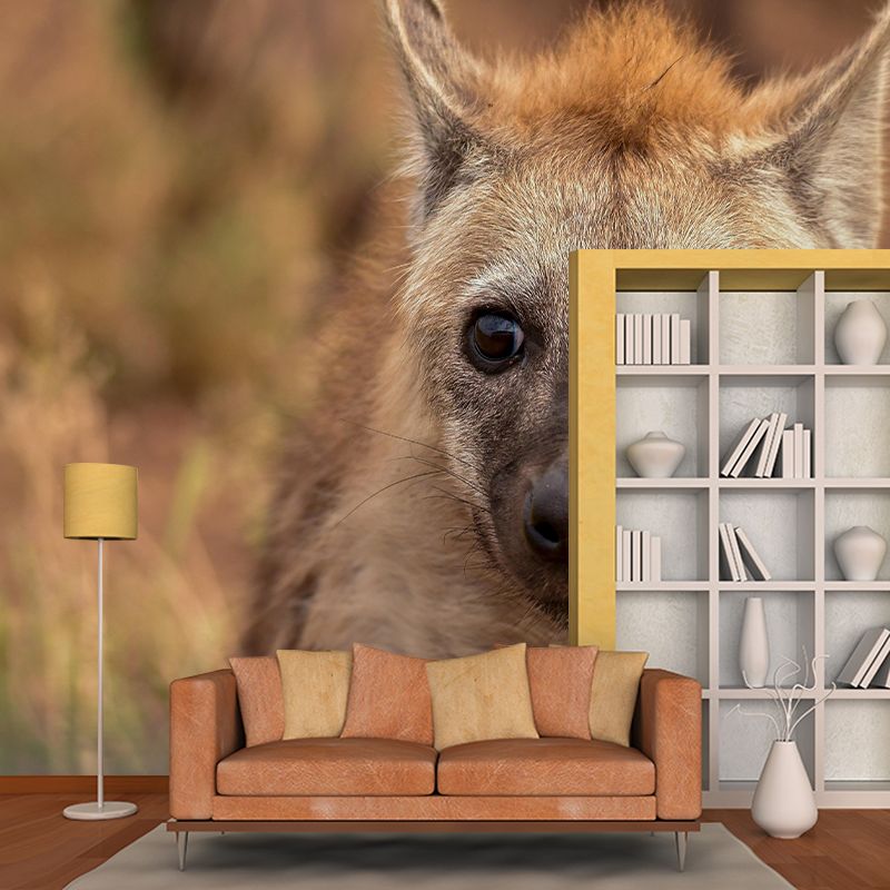 Leopard Mildew Resistant Wall Mural Wild Animal Wallpaper Living Room Wall Mural